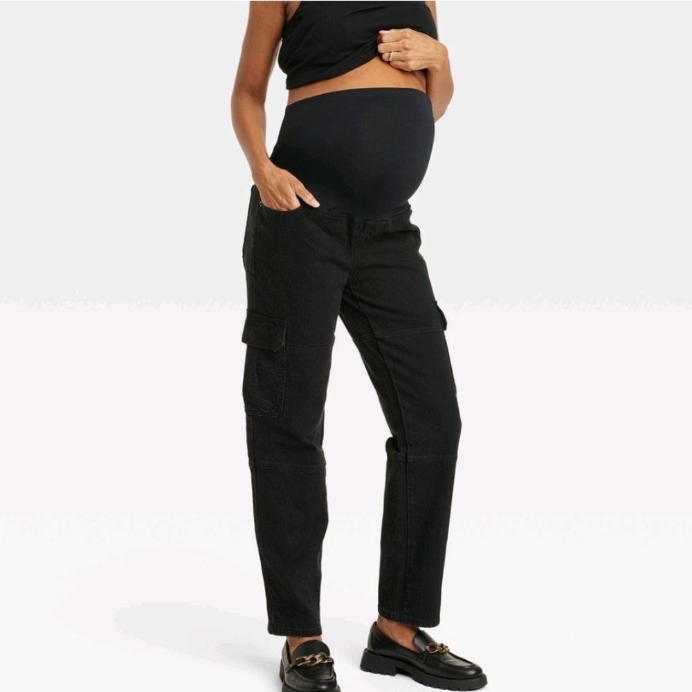 Over Belly 90's Straight Maternity Jeans - Isabel Maternity - Size 18